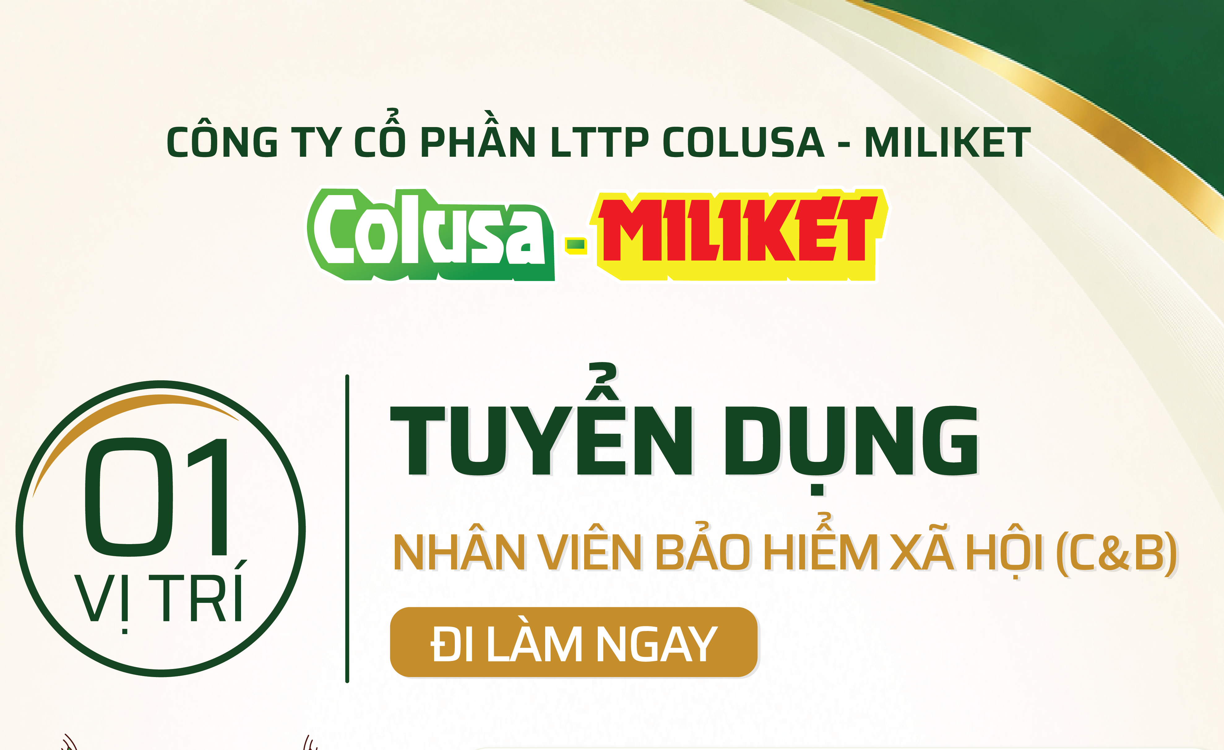 Tuyển dụng vị trí nhân viên Bảo Hiểm Xã Hội
