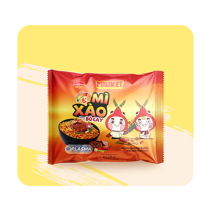 Mì Xào Ăn Liền hương vị Bò Cay 