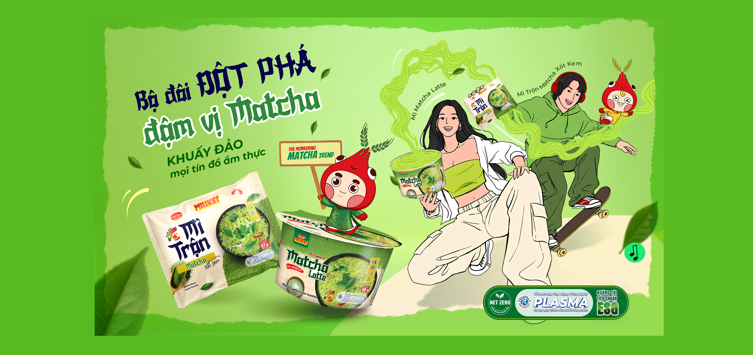 Bộ Đôi Tiên Phong Vũ Trụ Mì Matcha